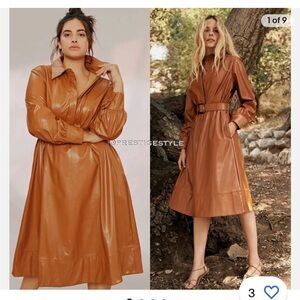 Mare Mare Anthropologie Pleather Shirt Dress